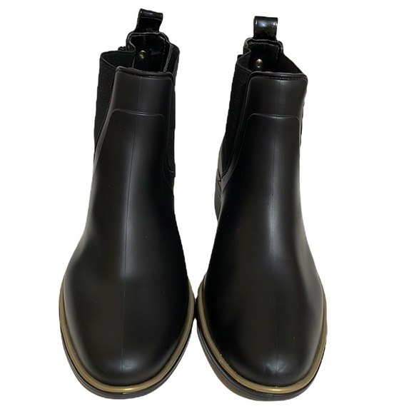 Kate Spade Sedgwick Black Rubber Rain Ankle Boots Size 9 - Picture 3 of 16